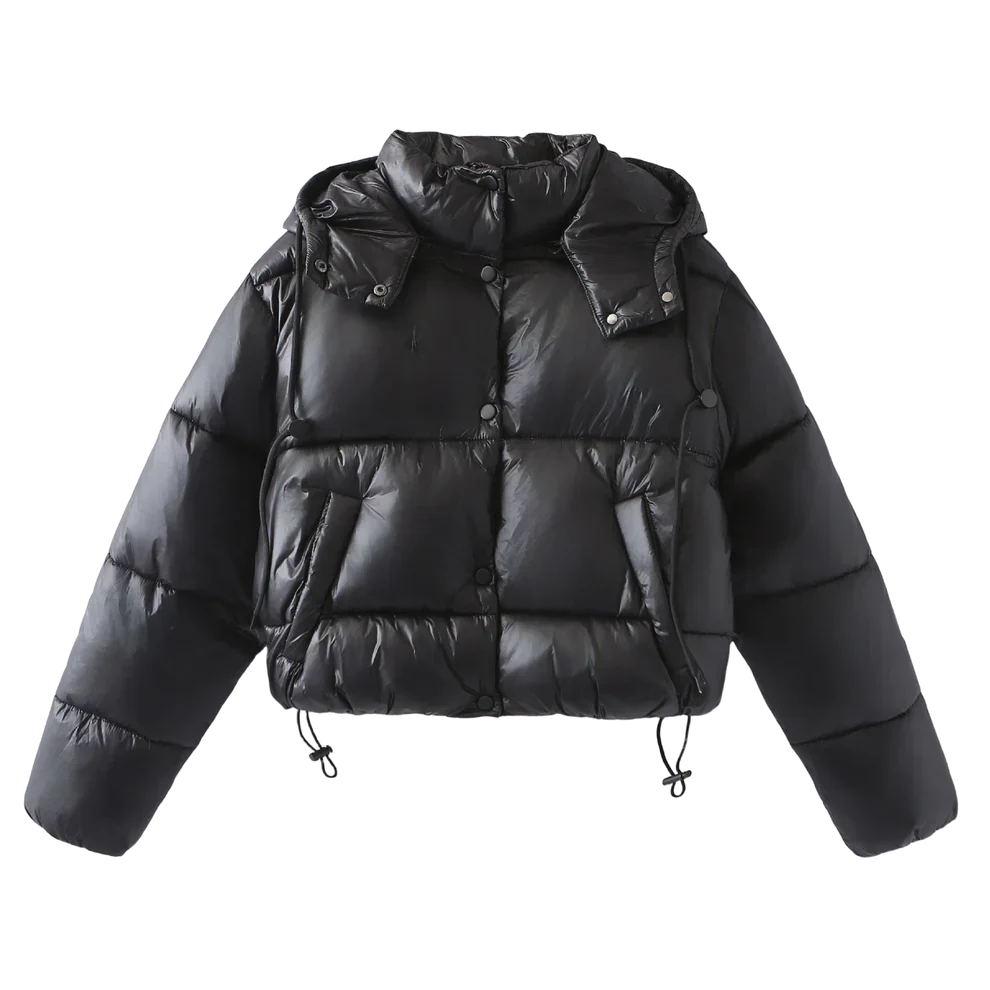 Compact Puffer Jacket  - Black